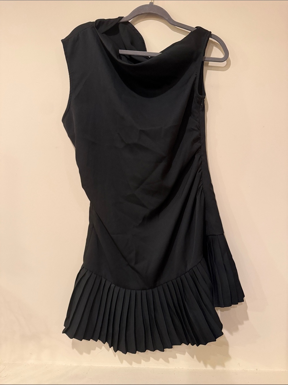 Commense Black Sleeveless Pleated-Hem Dress - Classic Women's Dress